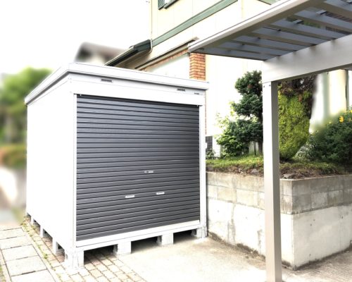 バイク用収納＆カーポート設置【施工事例112】